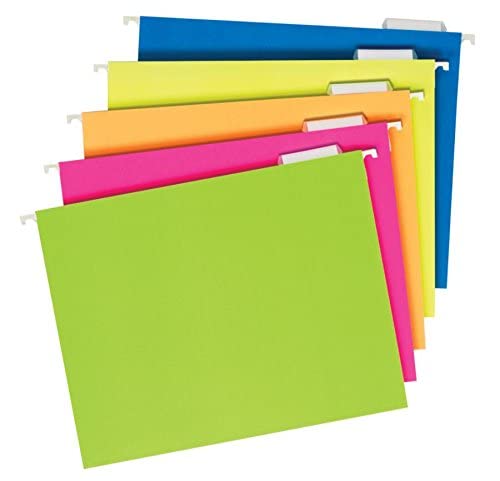 بندافليكس مجلدات الملفات المعلقة Pendaflex Glow، 1/5 قطع، 8 1/2 بوصة. × 11 بوصة، مقاس ليتر، ألوان متنوعة، صندوق مكون من 25 قطعة، 81672 - Image 4